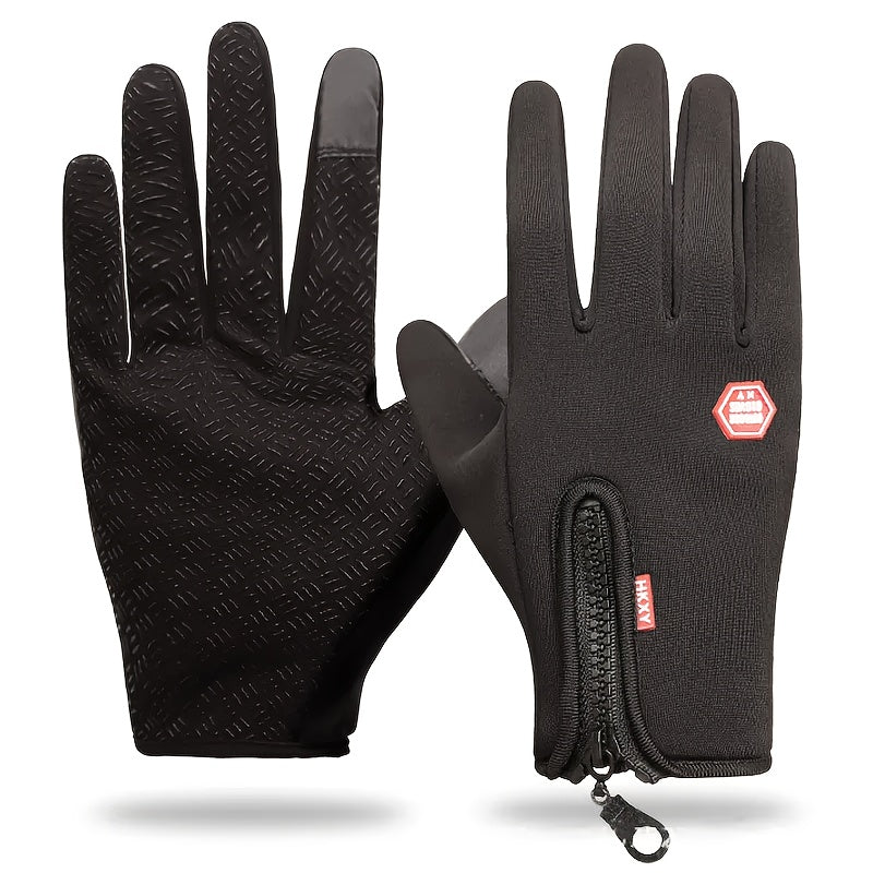 Winter Men's Gloves Touchscreen Sport Fishing Skiing Cycling Snowboard Zipper