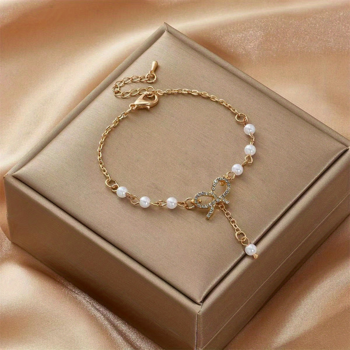 Moon Star Shape Beads Chain Anklet Adjustable Ankle Bracelet