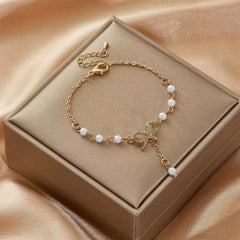 Moon Star Shape Beads Chain Anklet Adjustable Ankle Bracelet