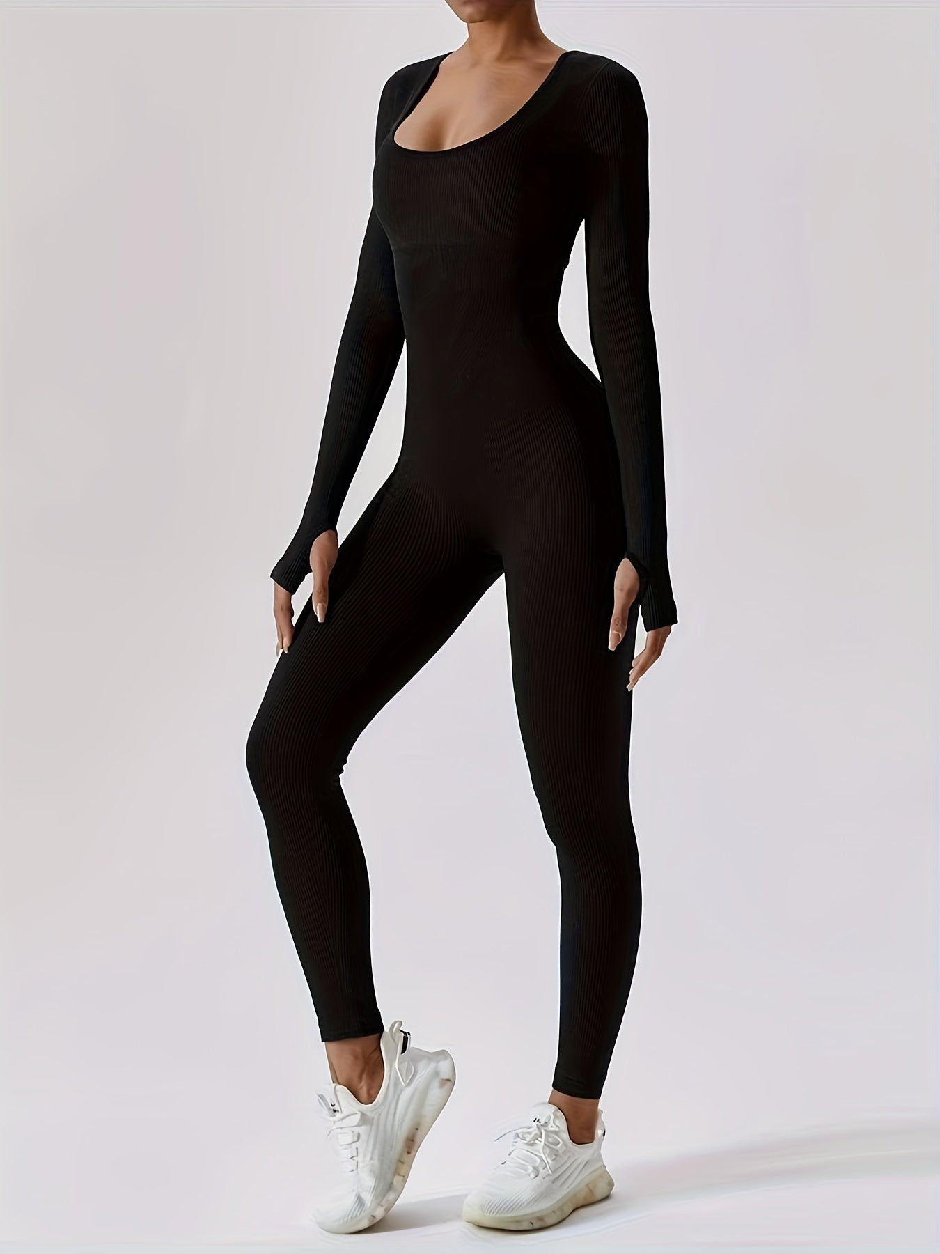 Seamless Yoga Bodysuit Long Sleeve Activewear