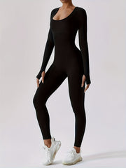 Seamless Yoga Bodysuit Long Sleeve Activewear