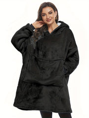 Women's Hooded Lounge Robe with Pockets