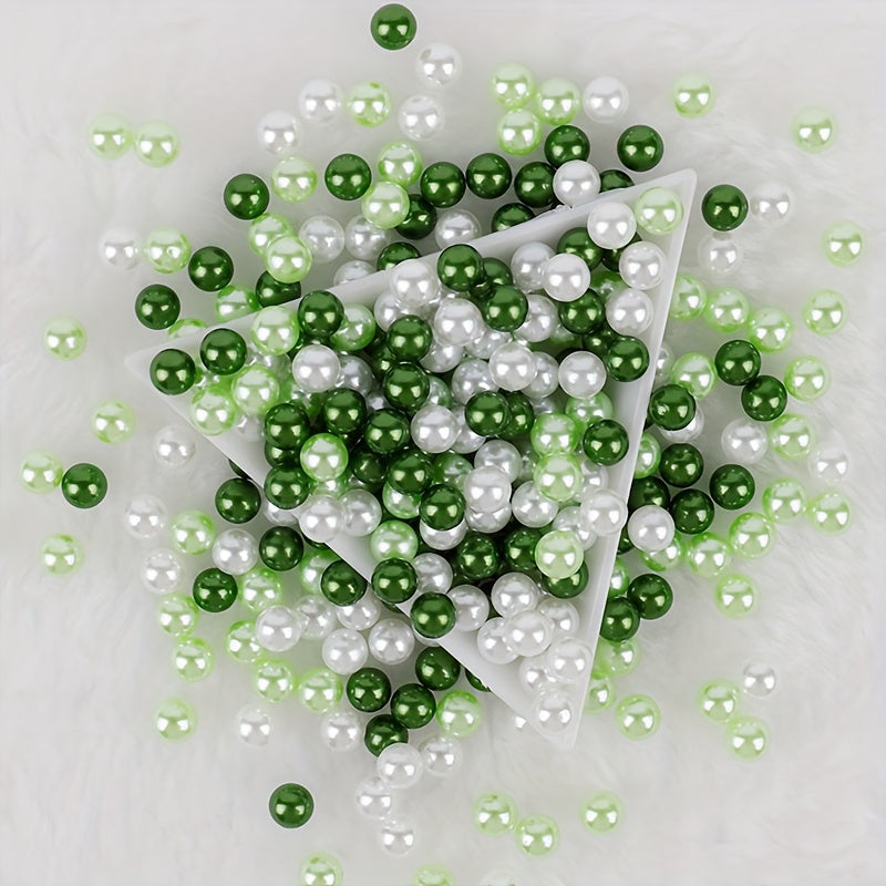 170pcs Green Mixed Pearl Throwing Beads