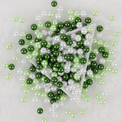 170pcs Green Mixed Pearl Throwing Beads