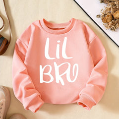 Girls' Lil Bro Graphic Crew Neck Sweatshirt Gift Daily Party