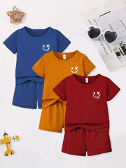 Boys Casual Outfit T-shirt & Shorts Kids Summer Clothes Sets