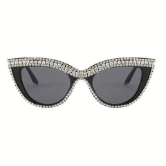Boho Rhinestone Cat Eye Sunglasses for Women UV400