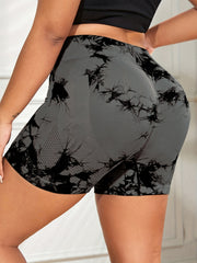 Women's Plus Tie Dye Ruched Running Shorts