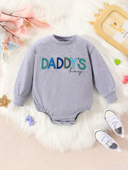 Daddy's Boy Triangle Onesie Cotton Long Sleeve Romper