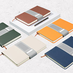 Customizable A5 Business PU Leather Notebook Soft Cover 100 Pages Horizontal Lin
