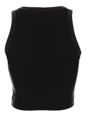 Women's Skull Print Sexy Open Navel Top