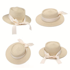 Paper Woven Ribbon Sun Hat for Beach Holiday Travel