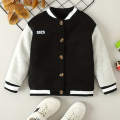 Boys Number Print Block Jacket