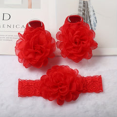 Baby Girls Headband & Socks Set Floor Socks And Hair Accessories