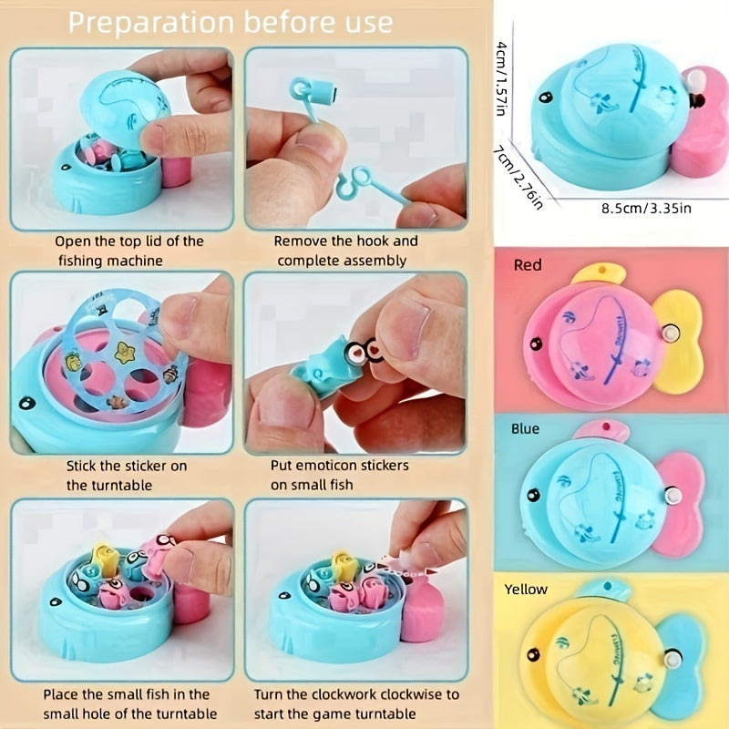 Mini Fishing Plate Puzzle Wind Up Toys On Chain Fishing Plate Toys
