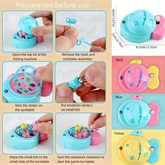 Mini Fishing Plate Puzzle Wind Up Toys On Chain Fishing Plate Toys