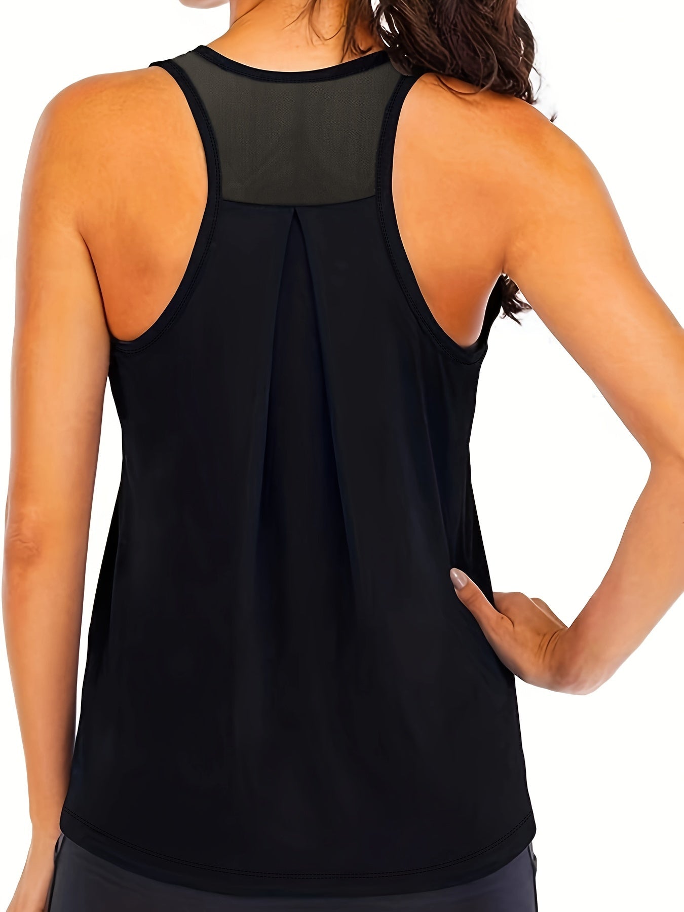 Solid Round Neck Fitness Tank Top