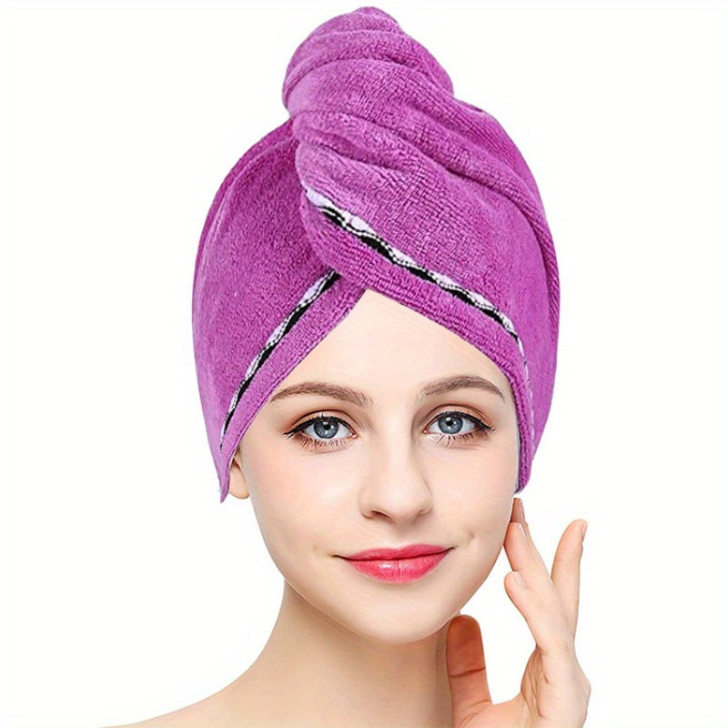 Women's Hair Drying Towel Absorbent Hair Turban Cap