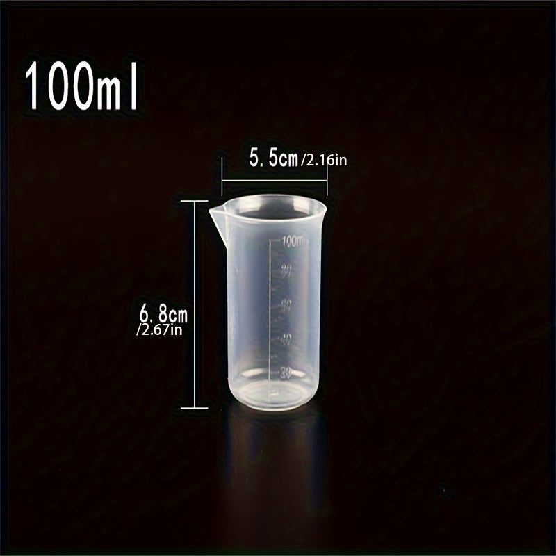 100 ML Plastic Measuring Cup for Epoxy Resin Silicone - Transparent