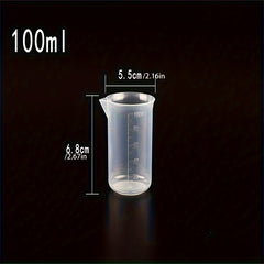 100 ML Plastic Measuring Cup for Epoxy Resin Silicone - Transparent