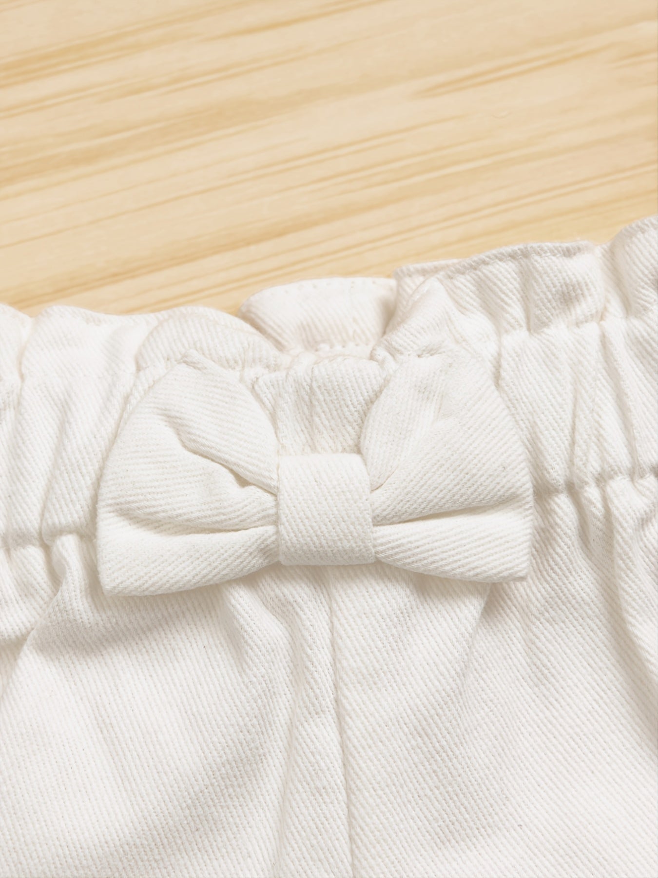 Baby Girls Bow Ruffle Elastic Waist Shorts