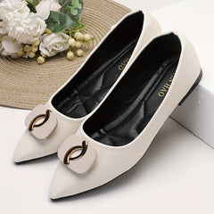 Women's Pointed Toe Ballet Flats Soft Sole Slip On Shoes