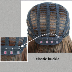 Men's Brown Wig Short Straight Hair Easy Wearing
