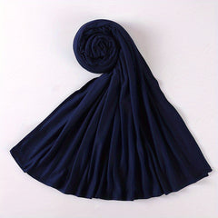 Solid Long Hijab Casual Scarf Large Shawl Windproof Headwrap Turban