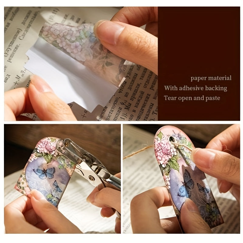 Vintage Pattern Stickers Set for Notebook Vase Book D