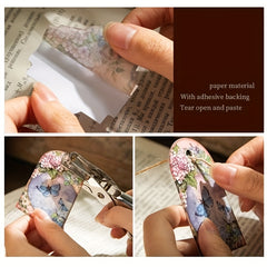 Vintage Pattern Stickers Set for Notebook Vase Book D