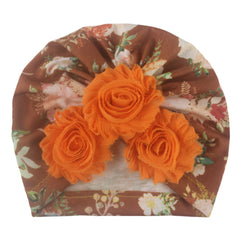 Floral Print Baby Headscarf, 0-3 Years Old