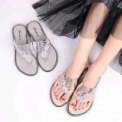 Women's Summer Flat Sandals Herringbone Slippers