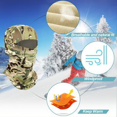 Camouflage Balaclava and Tactical Helmet Hats for Winter Protection
