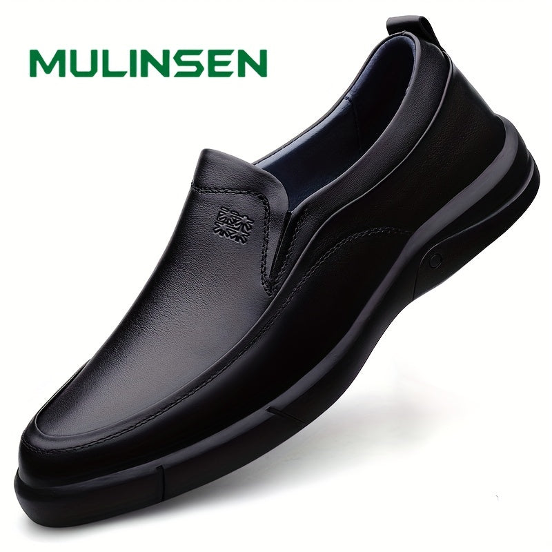 Men's Soft Sole PU Leather Loafer Shoes Non-slip Slip On Shoes