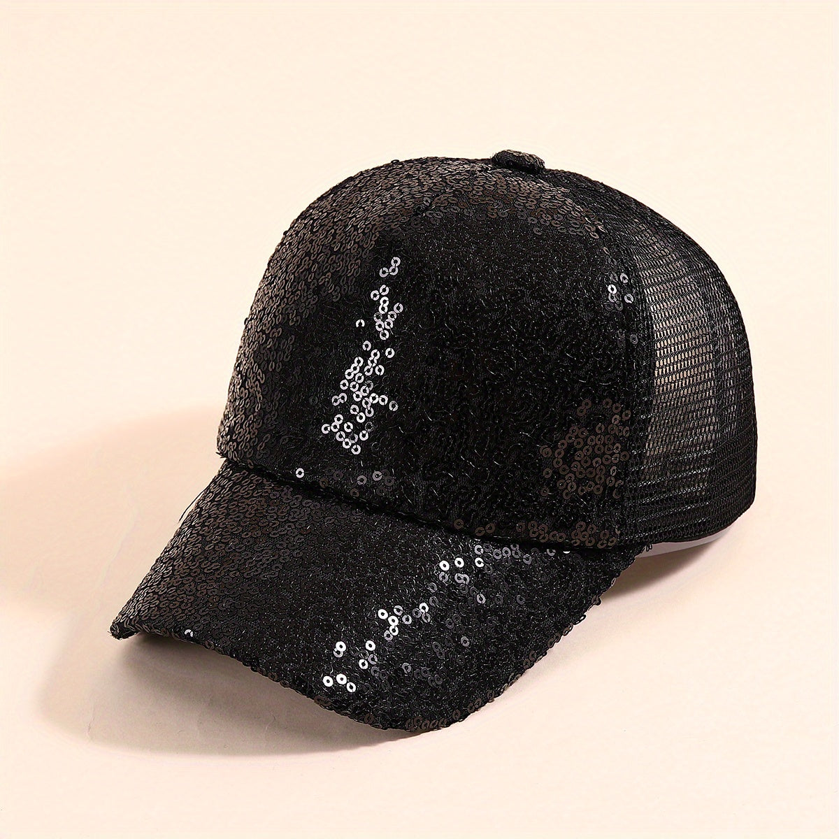 Sequined Mesh Kids Baseball Cap
