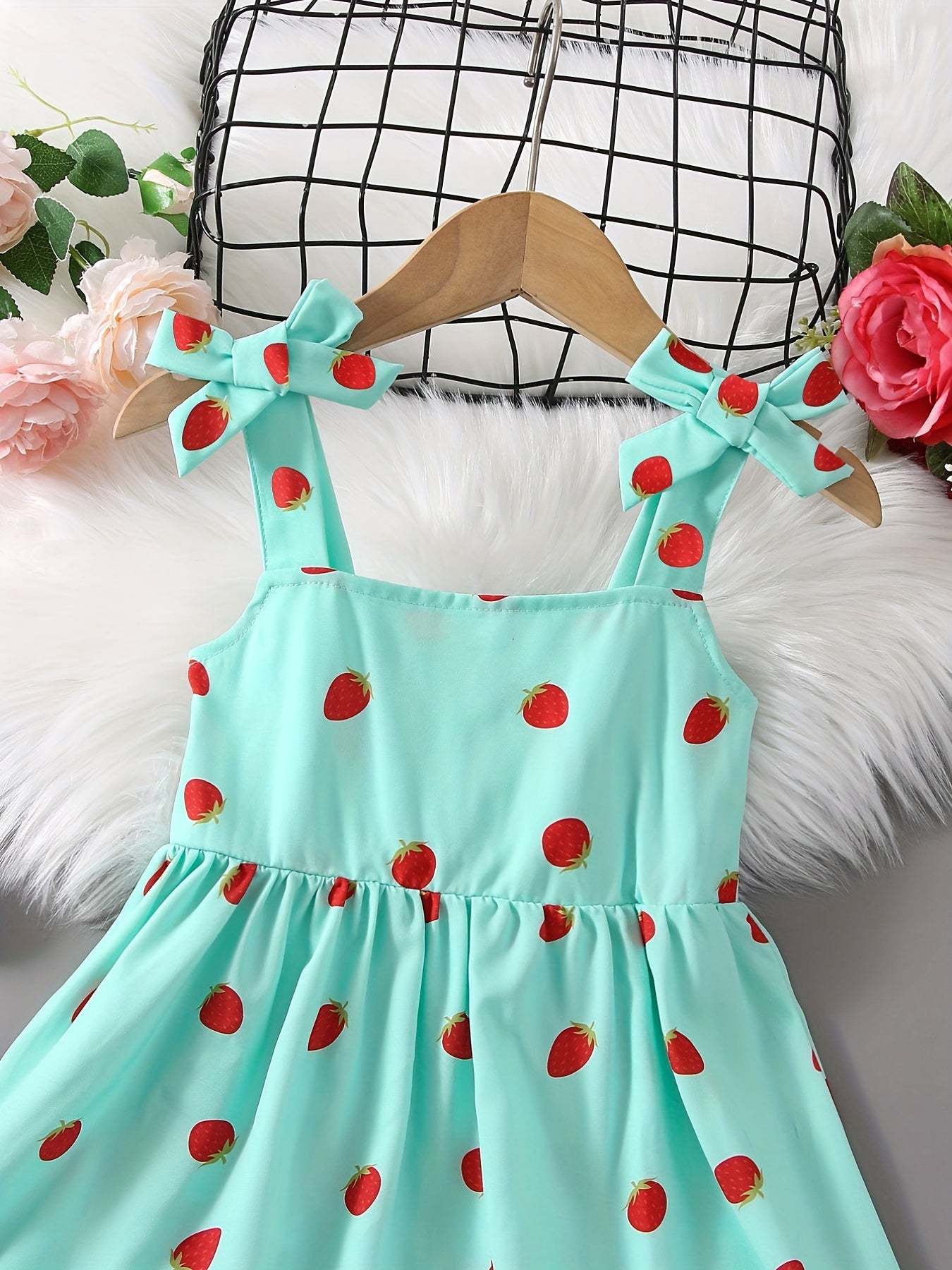 Toddler Girls Strawberry Graphic Cami Princess Dress