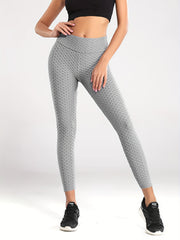 High Waist Honeycomb Yoga Leggings Women's Activewear