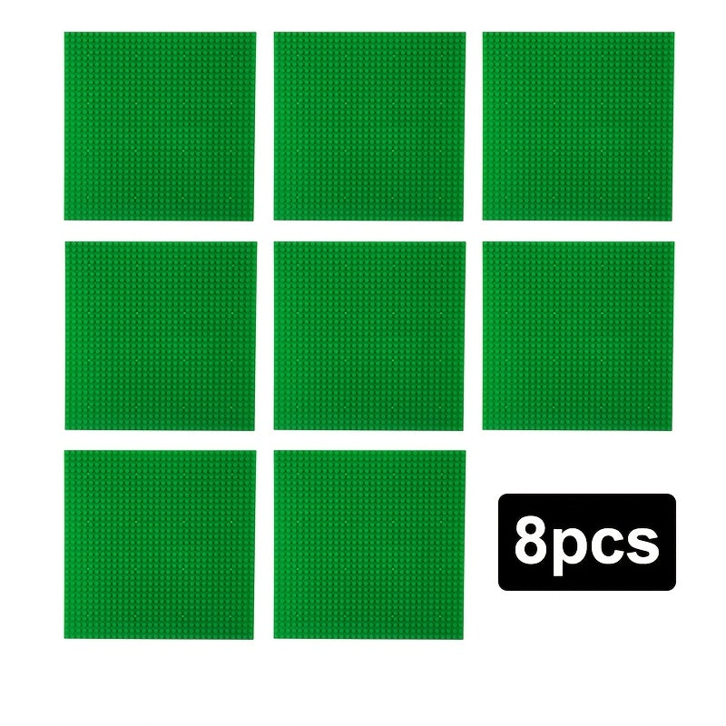 8pcs 25.4x25 ABS Baseplates for DIY Building Blocks