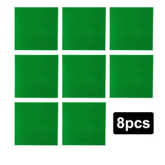 8pcs 25.4x25 ABS Baseplates for DIY Building Blocks
