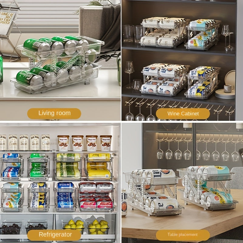 Telescopic Beverage Storage Box Automatic Filling Can Storage Rack
