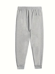 Skull Music Print Joggers Men's Stretch Sports Pants