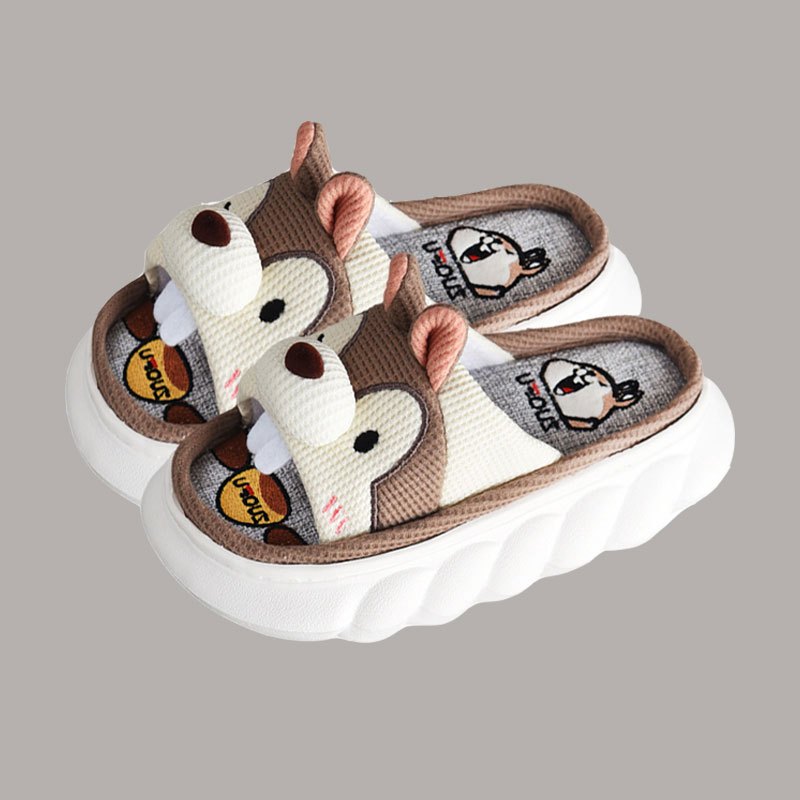 Men's Cartoon Dog Memory Foam Comfort Slipper