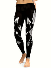 Women's Printed Skinny Leggings for Sports Fitness Yoga