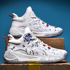Men's Non Slip Basketball Shoes Comfy Shock Absorption Sneakers
