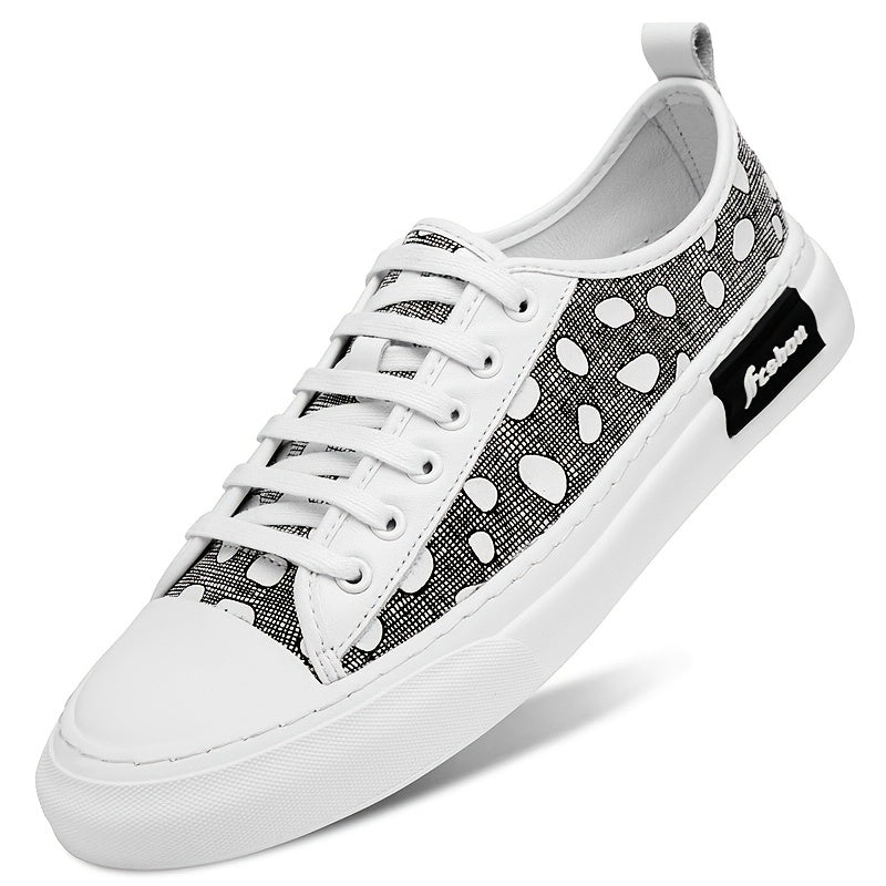 Men's Polka Dot Print Lightweight Sneakers