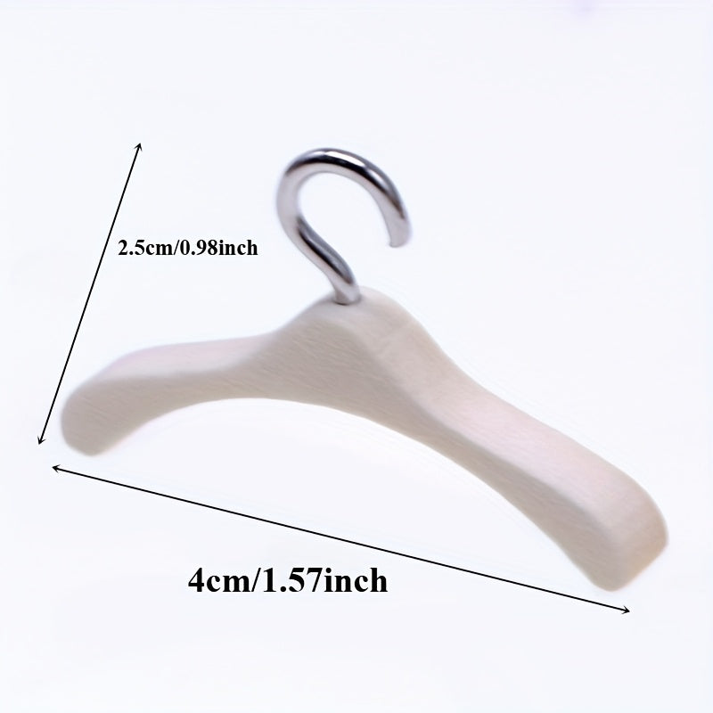 Mini Pocket Furniture Models Wooden Hangers Doll House Accessories