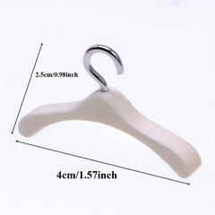 Mini Pocket Furniture Models Wooden Hangers Doll House Accessories