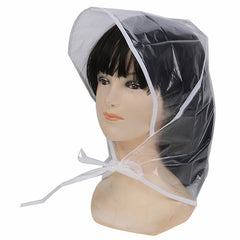 Women's Transparent Rain Cap Sunshade Hair Care Plastic Hat