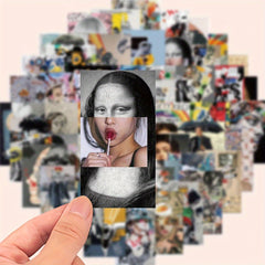 50pcs Modern Art Magazine Cover Stickers Decals for Laptops, Phones, Guitars