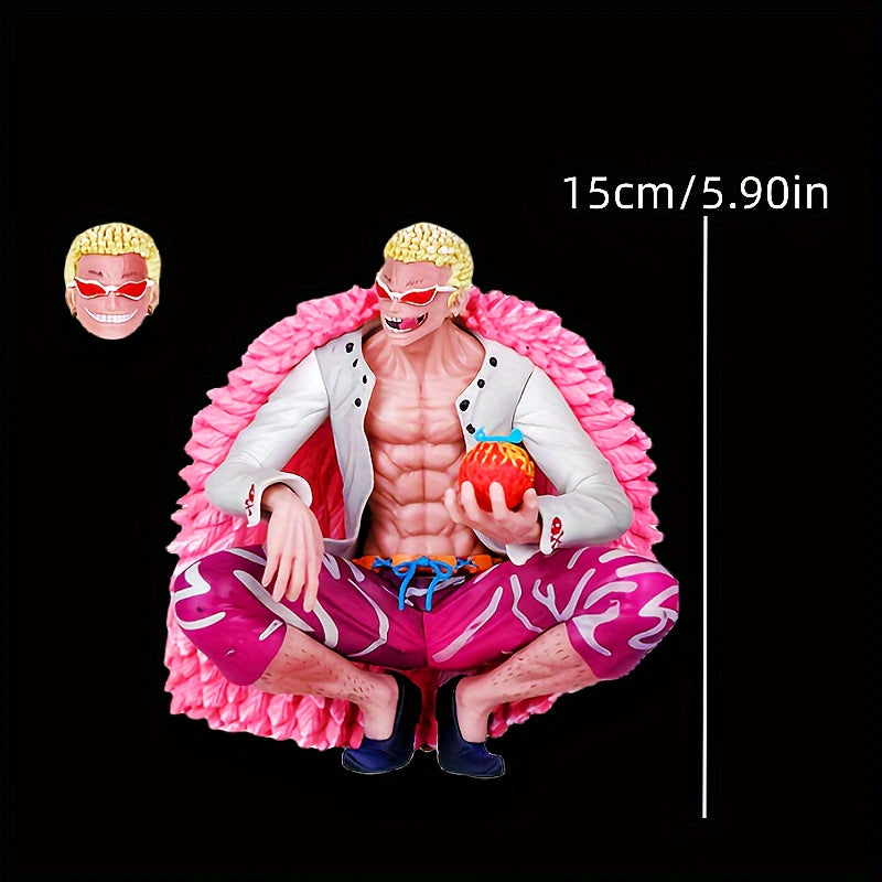 Pirate Anime Character Model 5.9in Squatting Posture Head Set